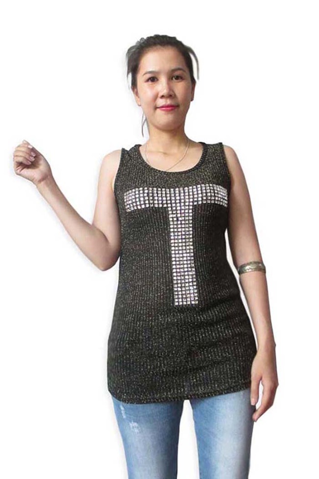 Áo thun lạnh đính hạt