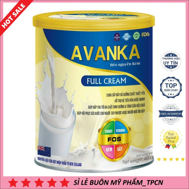 Sữa bột Avanka Tách Béo Nguyên Kem Cung Cấp Đầy Đủ Dưỡng Chất Thiết Yếu