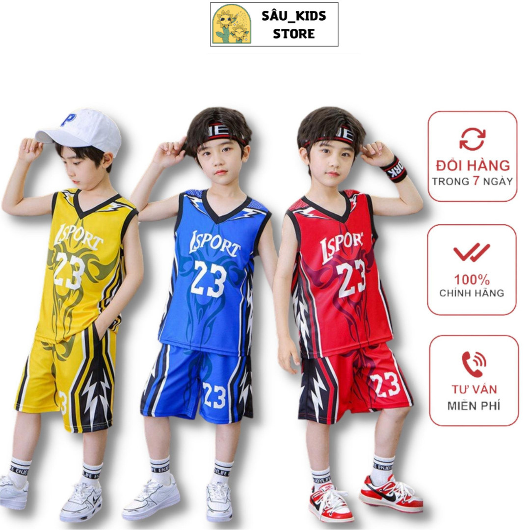 Bộ quần áo ba lỗ cho bé trai isport