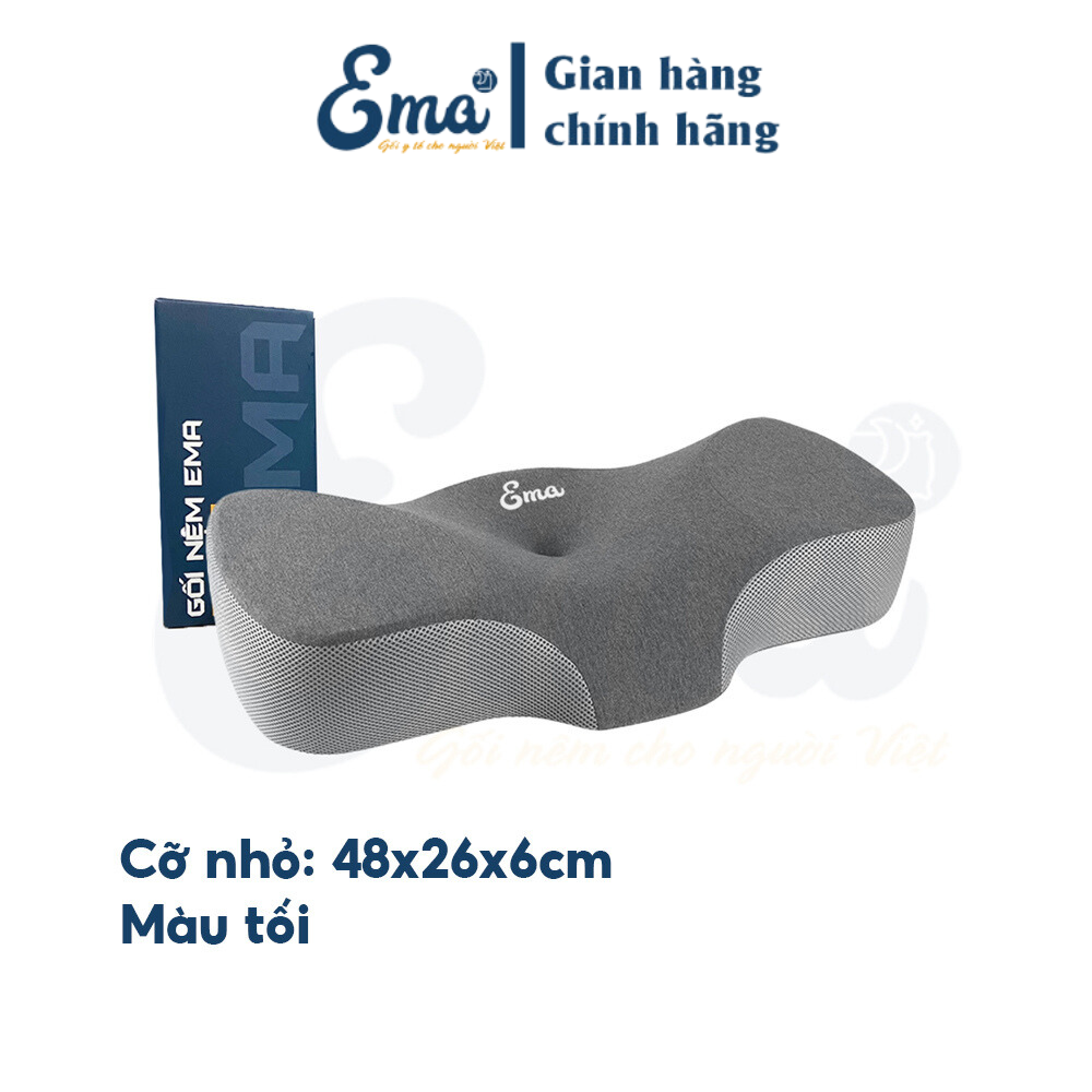 Gối công thái học Ema - Chống đau vai ngáy, ngủ ngáy, hỗ trợ ngủ nhanh - Thiết kế riêng biệt cho tư thế nằm ngửa và nằm nghiêng