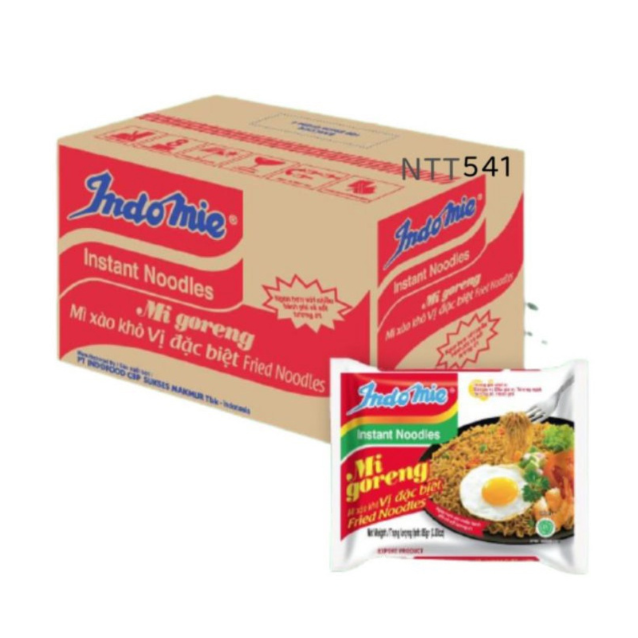 Thùng 40 Gói Mỳ xào khô / Mì Trộn Indomie Vị Đặc Biệt & Vị Sườn