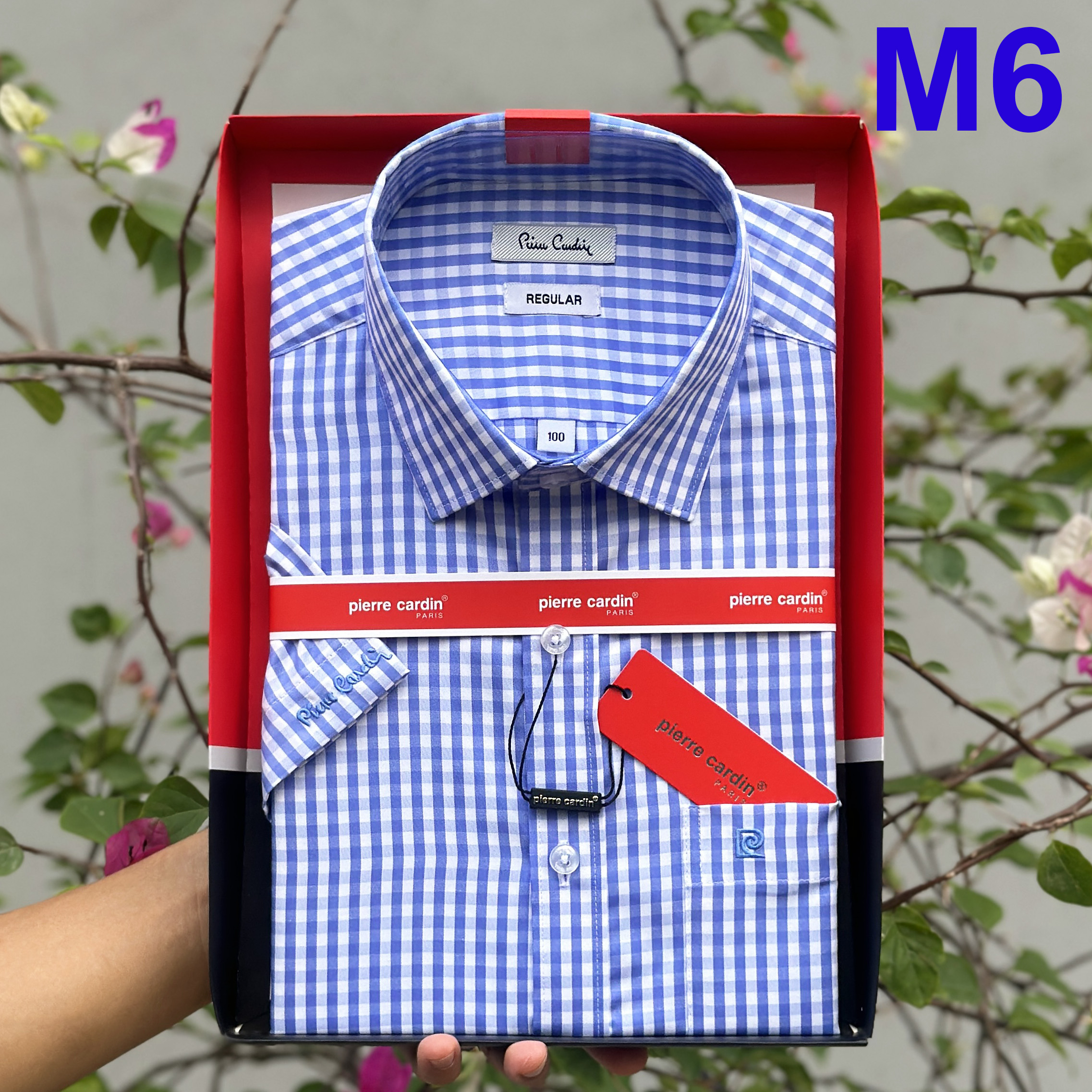 Áo Sơ Mi Nam, Sơ Mi Ngắn Tay Chấm Bi, Sơ Mi Nam Pierre Cardin Chính Hãng Hàng Xuất Dư Xịn Mẫu Hàn Quốc