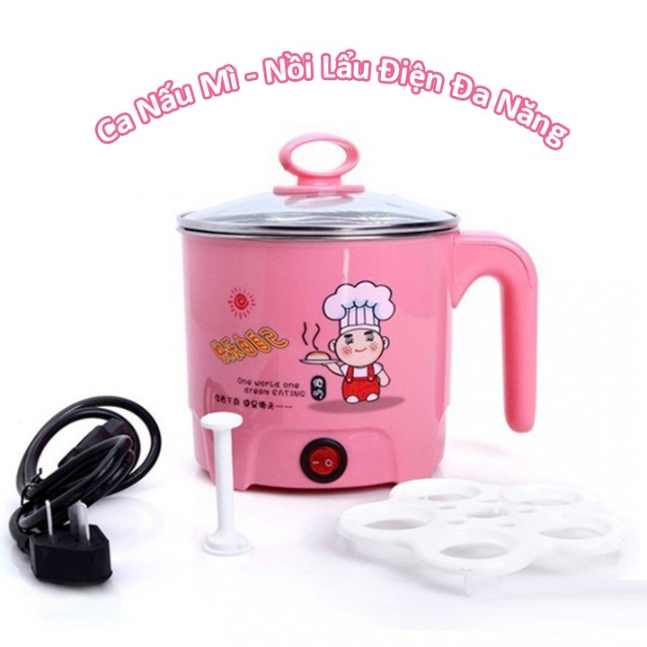 Ca nấu mỳ / lẩu mini 18cm / Ca nấu mì siêu tốc mini 2 lớp 18cm hiện đại, tiện dụng, an toàn, giúp bạn có thêm thời gian dành cho gia đình và bản thân
