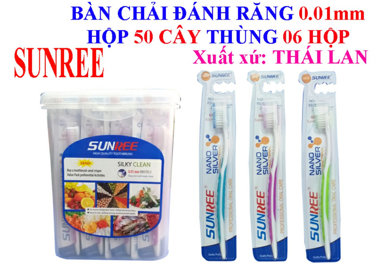 [HCM]Hộp bàn chải đánh răng Suree Thái Lan thùng 50 cây