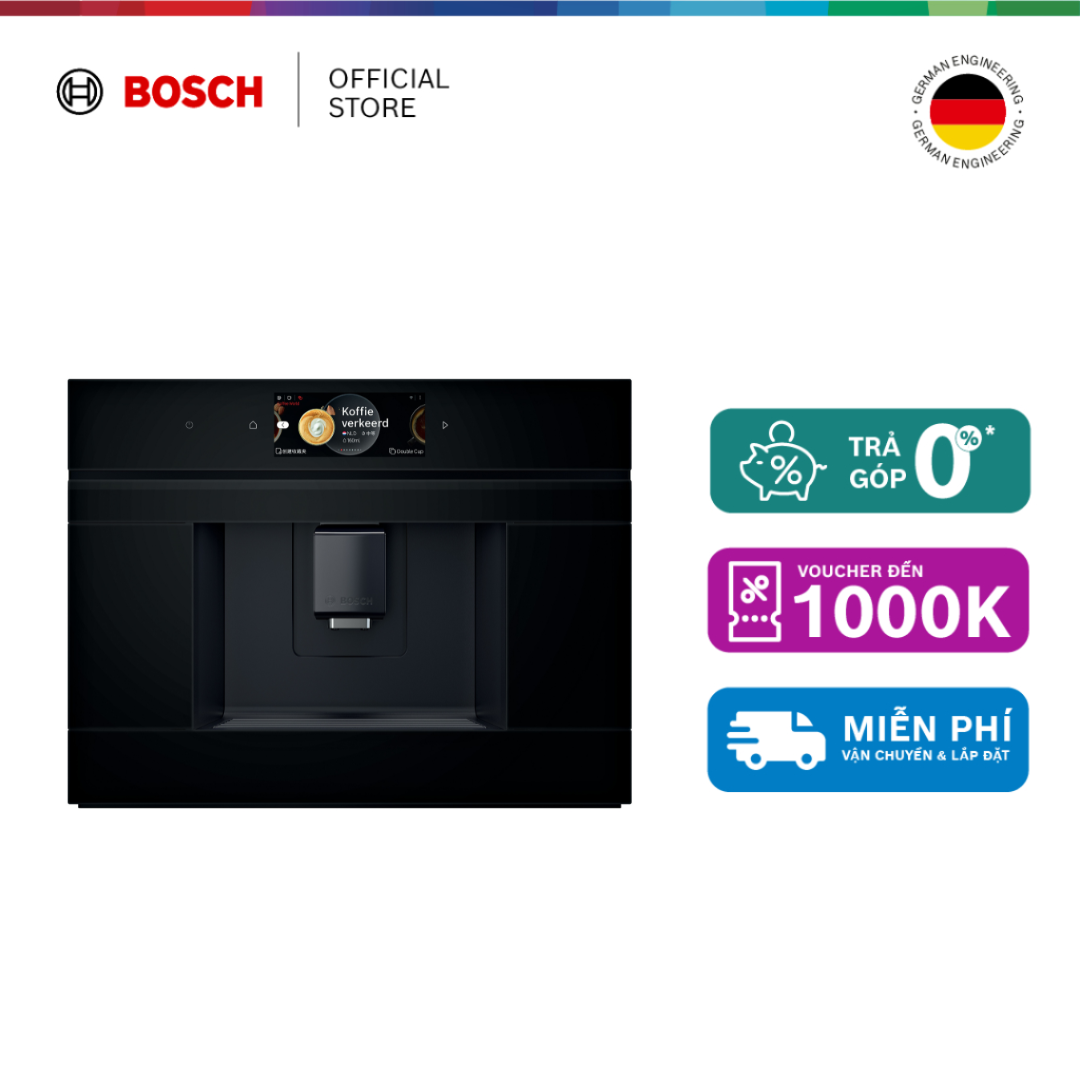 Máy Pha Cà Phê Âm Tủ Bosch CTL9181B0 Tự Động Hoàn Toàn, 19 Bar, Home Connect - Series 8