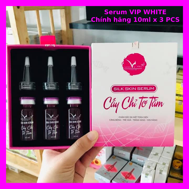 Serum Cấy Chỉ Tơ Tằm Vip White - Silk Skin Serum 10ml x 3 PCS