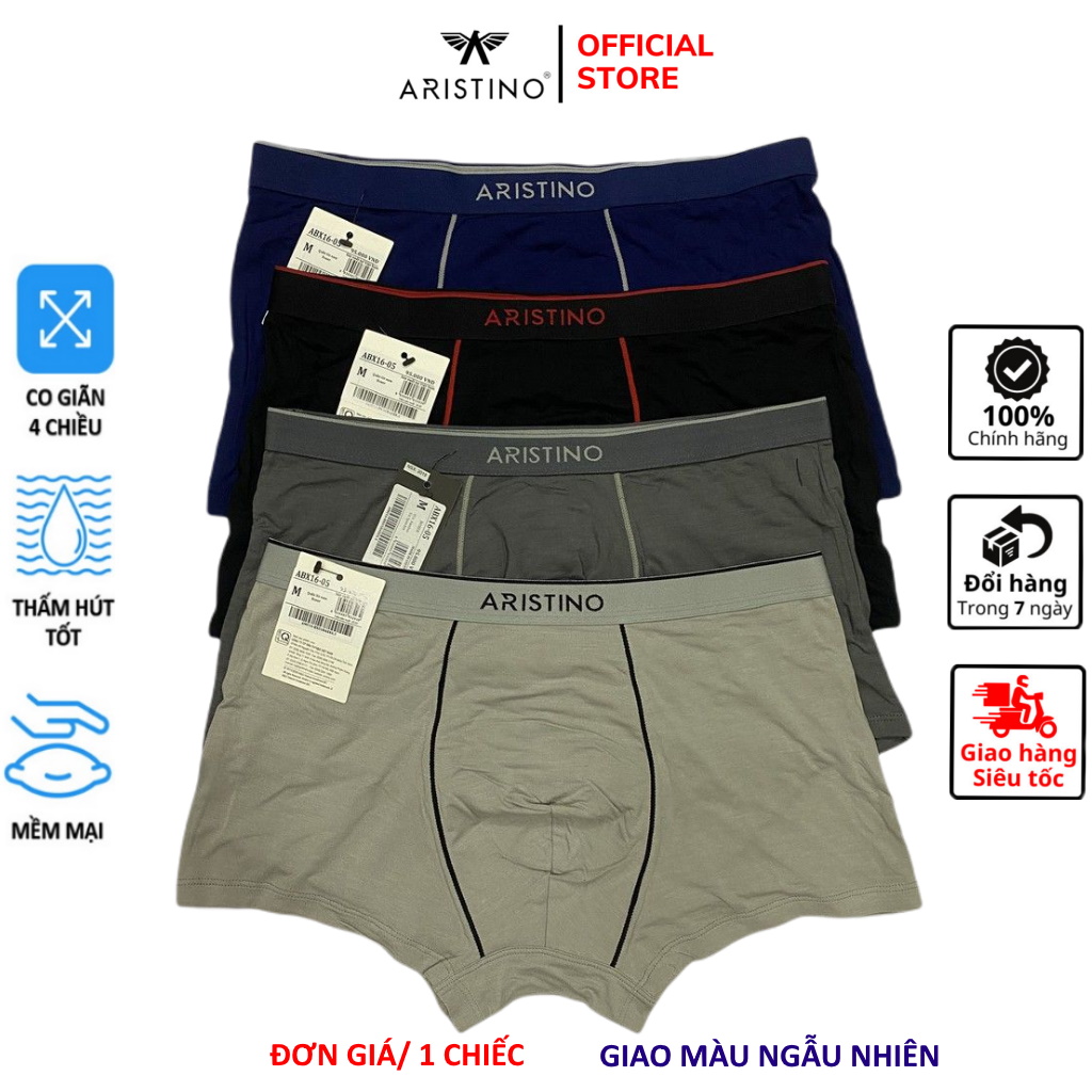 Quần lót nam sịp đùi Aristino ABX16-05 quần xì dáng boxer chất Sợi tre cao cấp mềm mịn co giãn thấm hút thoát ẩm khử mùi giao màu ngẫu nhiên