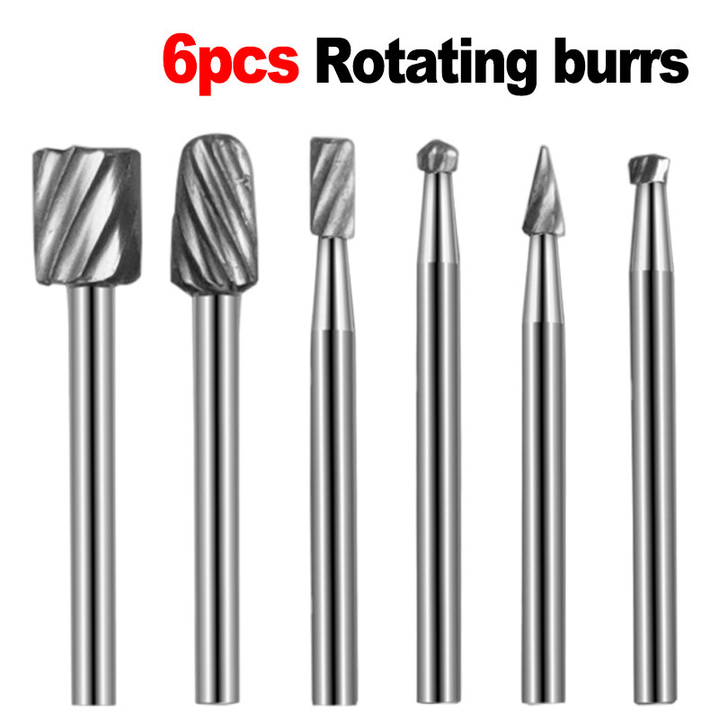 Bộ 6 mũi mài khắc gỗ lũa cốt 3mm