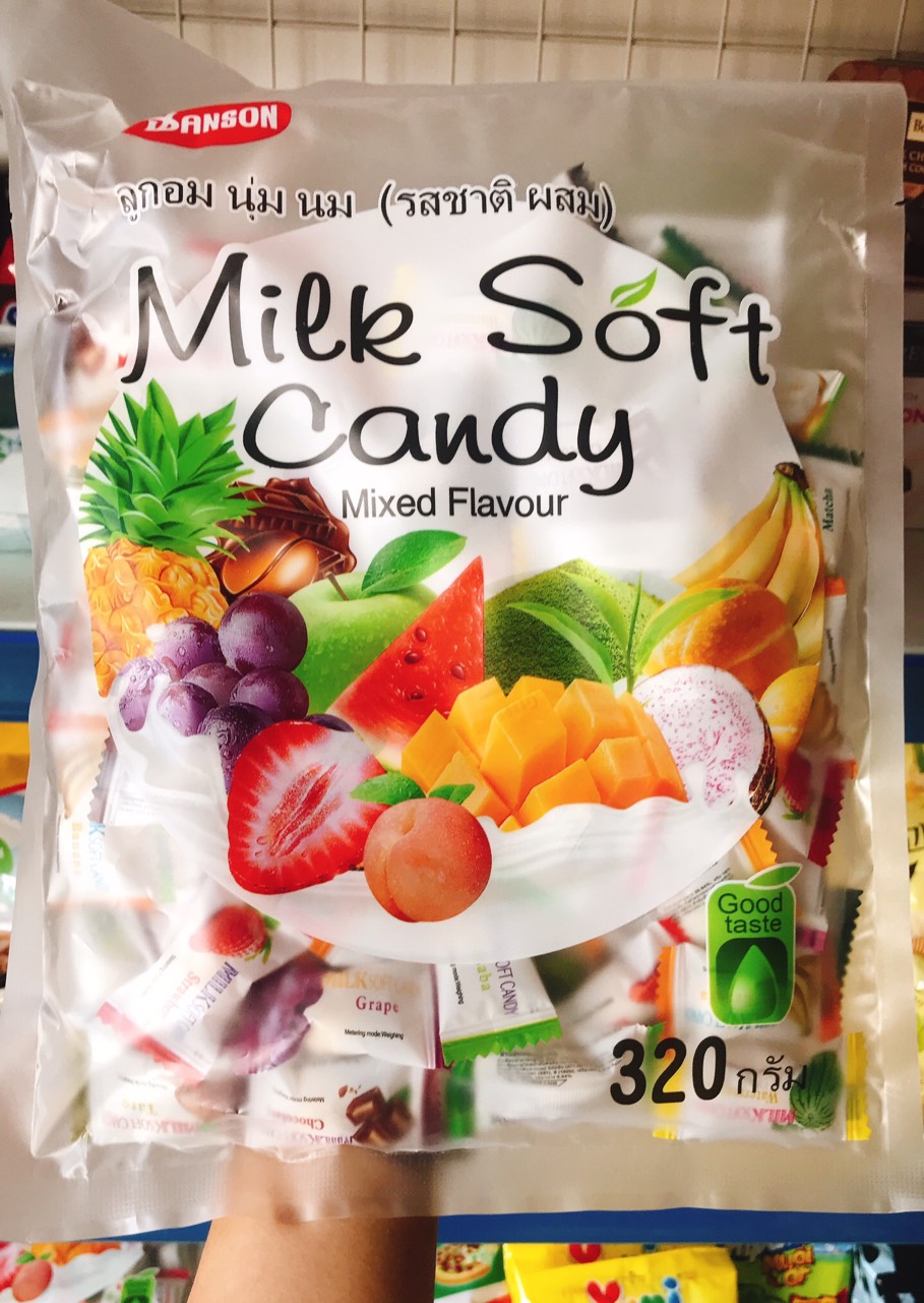 Kẹo dẻo trái cây Thái Lan MILK SOFT CANDY 320g hãng Danson