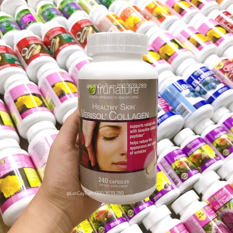 Viên uống bổ sung collagen trunature healthy skin verisol collagen 240 viên
