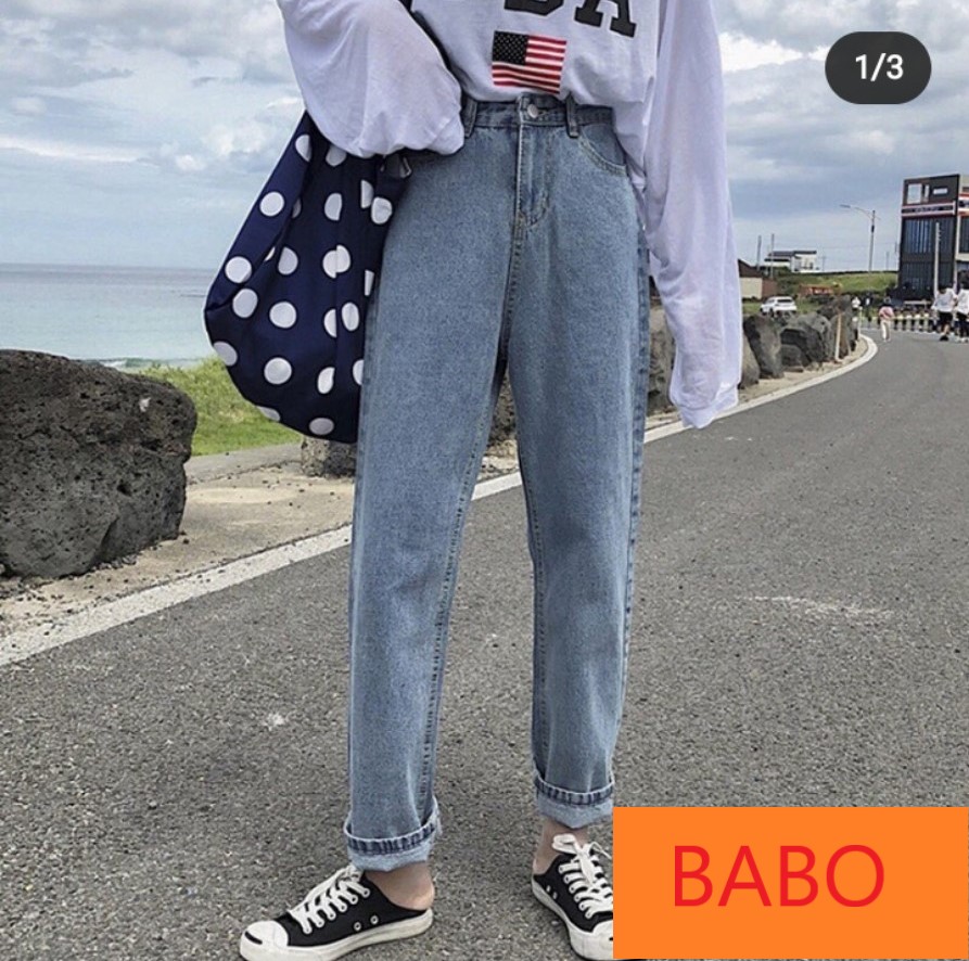 [ FREESHIP] QUẦN BAGGY JEAN NỮ, QUẦN JEAN LƯNG CAO, QUẦN JEAN NỮ CÁ TÍNH, SIÊU CAO CẤP BABO