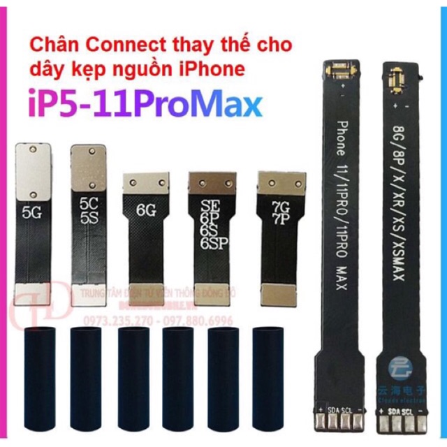 Chân connect thay thế cho dây kẹp nguồn iphone 5-Promax