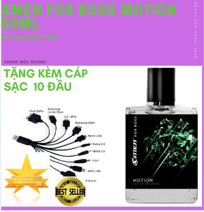 [HCM]Nước hoa Xmen for Boss Motion có hộp và chữ kí Nhà tạo hương Christan tặng sạc 10 đầu