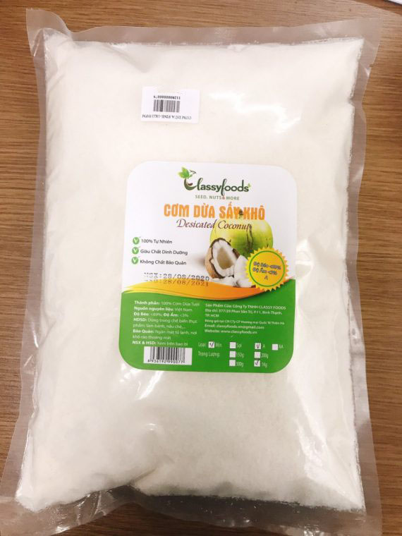 Dừa sấy khô mịn fine classy 1kg