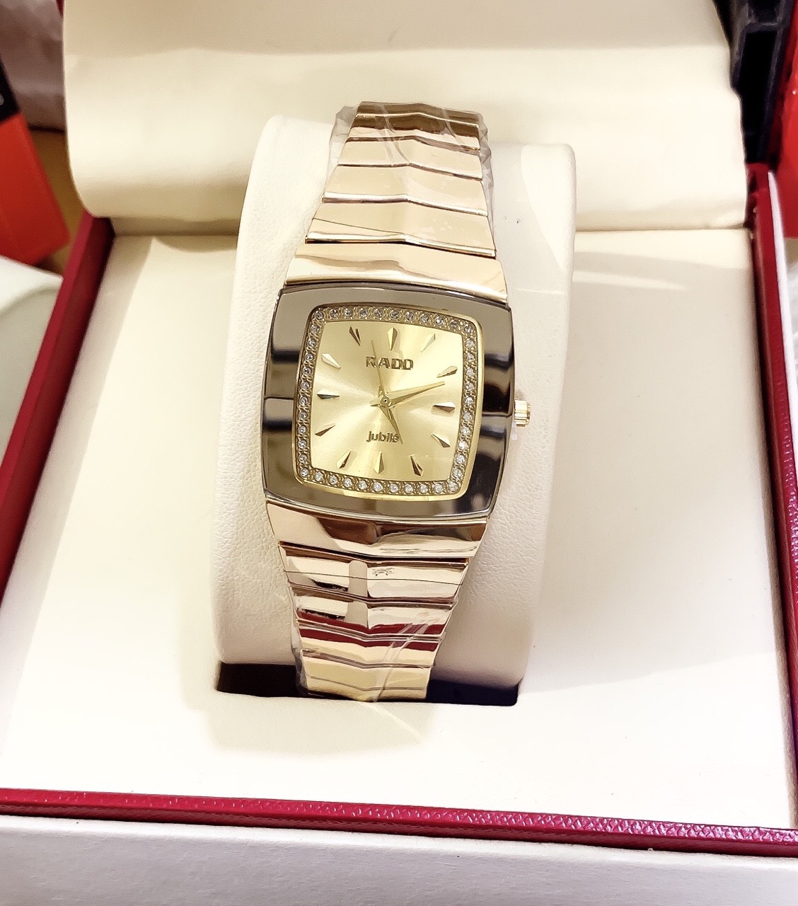 [HCM]Đồng Hồ Nam Vuông Dây Thép Size 36mm