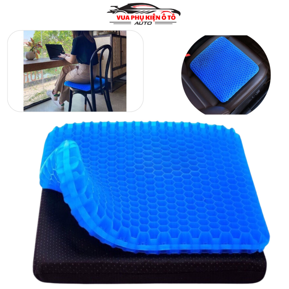 Đệm bệt ngồi 2 lớp 3D silicon thoáng khí