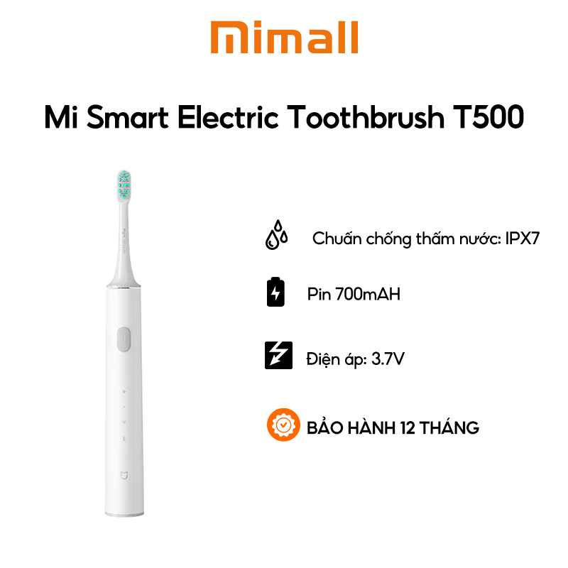 Bàn chải điện Xiaomi Electric Toothbrush T500 - Hàng chính haxg - BH 12 Tháng