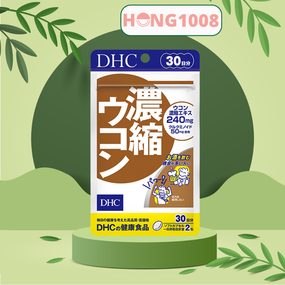 Viên uống hỗ trợ thải độc gan DHC Concentrated Turmeric 30 ngày Chiết xuất từ nghệ - Shop Hong1008