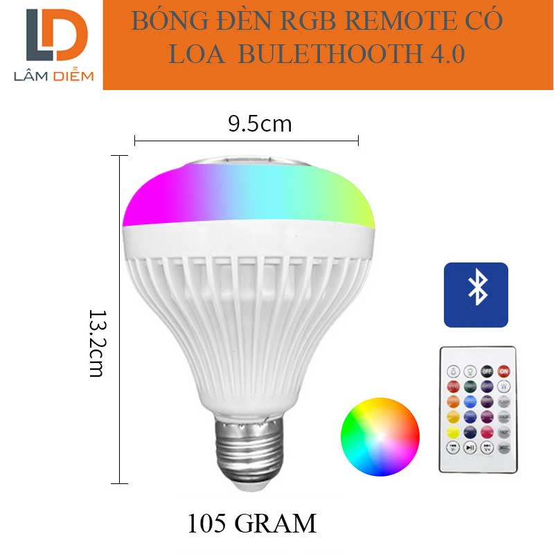 Loa bluetooth 4.0 có đèn led rgb điều khiển bằng remote c6