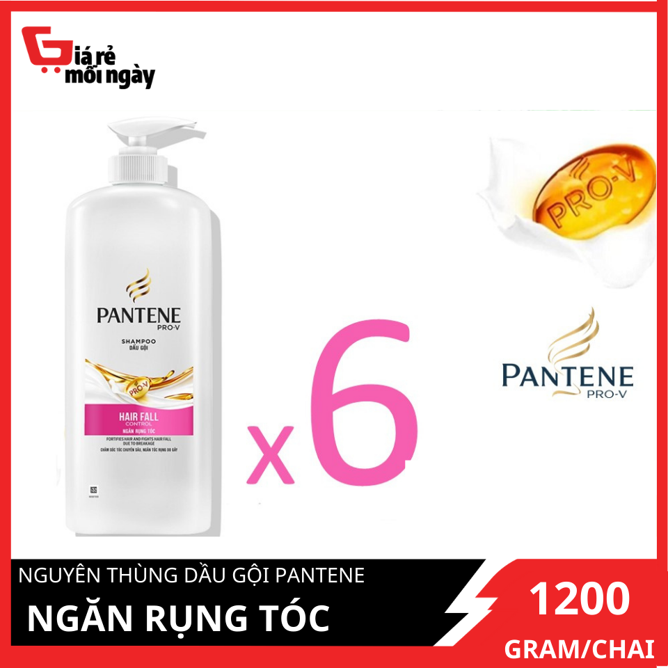 Nguyên thùng Dầu gội Pantene Ngăn rụng tóc 1200mlx6