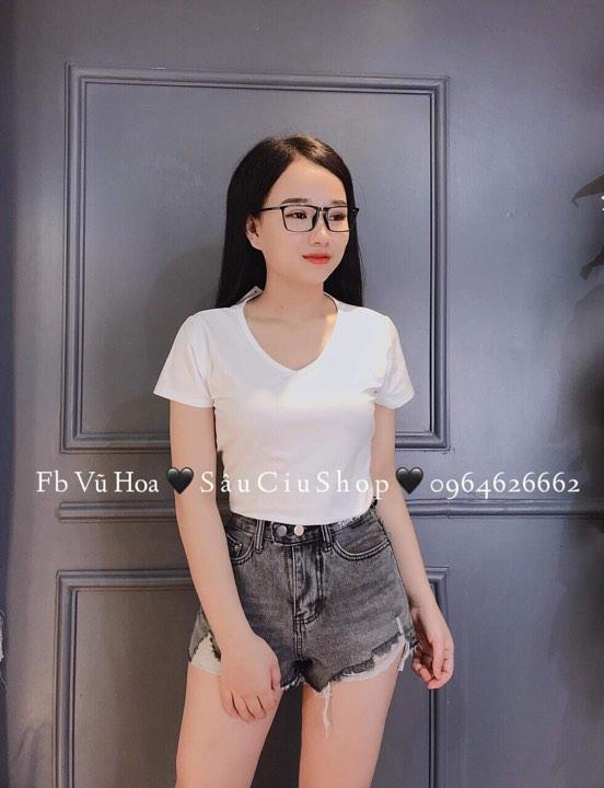 Áo phông nữ cổ tim chất đẹp