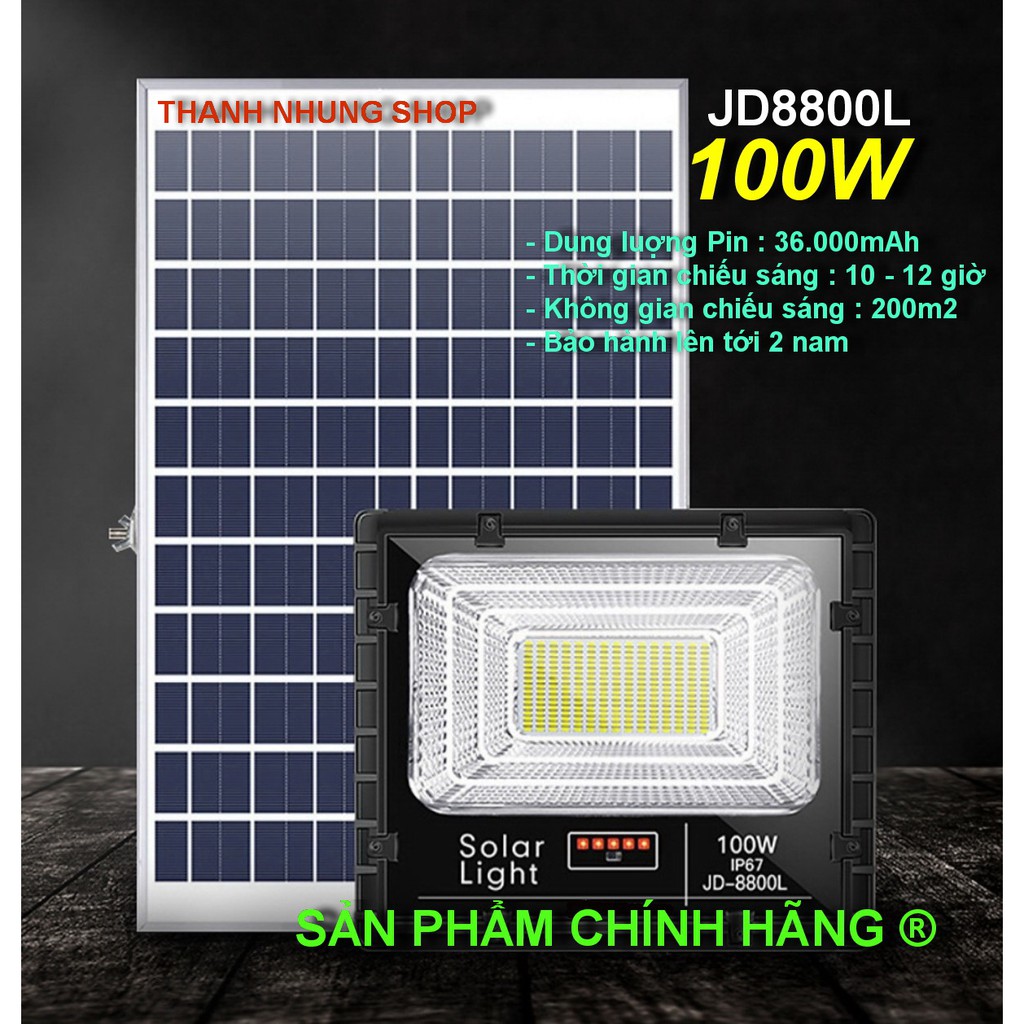 Đèn năng lượng mặt trời chính hãng jindian jd-8800l