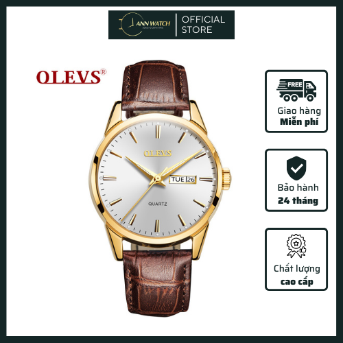 [ Hàng Cao Cấp + Bảo Hành 2 Năm ] Đồng Hồ Nữ Dây Da Thời Trang OLEVS Cao Cấp Fullbox- Ann Watch - A06