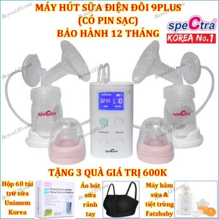 Máy hút sữa điện đôi cao cấp màn hình lcd spectra 9+, 9plus, 9 plus u510