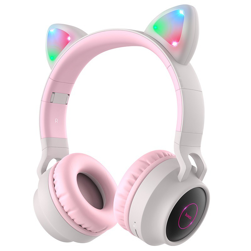 [HCM]TAI NGHE MÈO TAI NGHE BLUETOOTH HO.CO W27 HÀNG CHUẨN SIU CUTE MÀU HỒNG ĐÁNG YÊU NGỌT NGÀO ÂM THANH SỐNG ĐỘNG CHẤT LƯỢNG CAO BẢO HÀNH 12 THÁNG