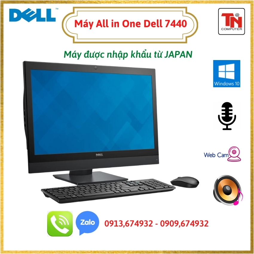 Dell 7440-cpu i7 6700, 8g, 480g ssd, lcd 24 inch-máy nhập từ nhật-
