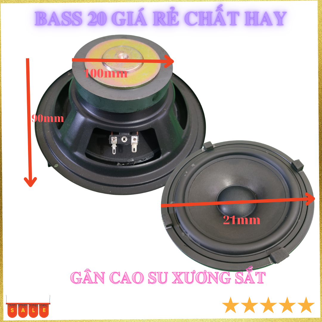 Loa bát 20 loa bát 2 tấc gân cao su từ 100 công suất 200w bát căng gia 1
