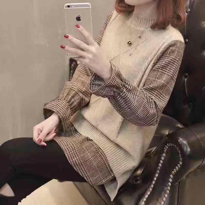 Áo len phối nỉ