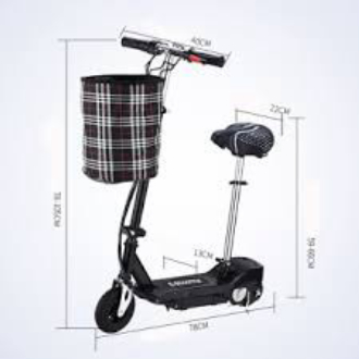 Giỏ xe điện mini E-Scooter có lồng sắt