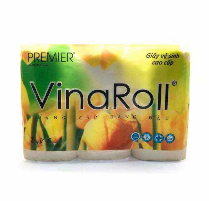 Giấy vệ sinh Premier Vinaroll không có lõi lốc 6 cuộn
