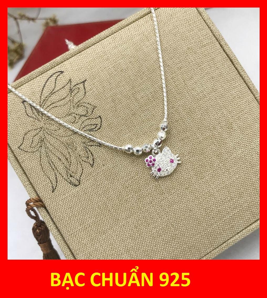 Dây chuyền bạc cho bé gái hình mèo kitty