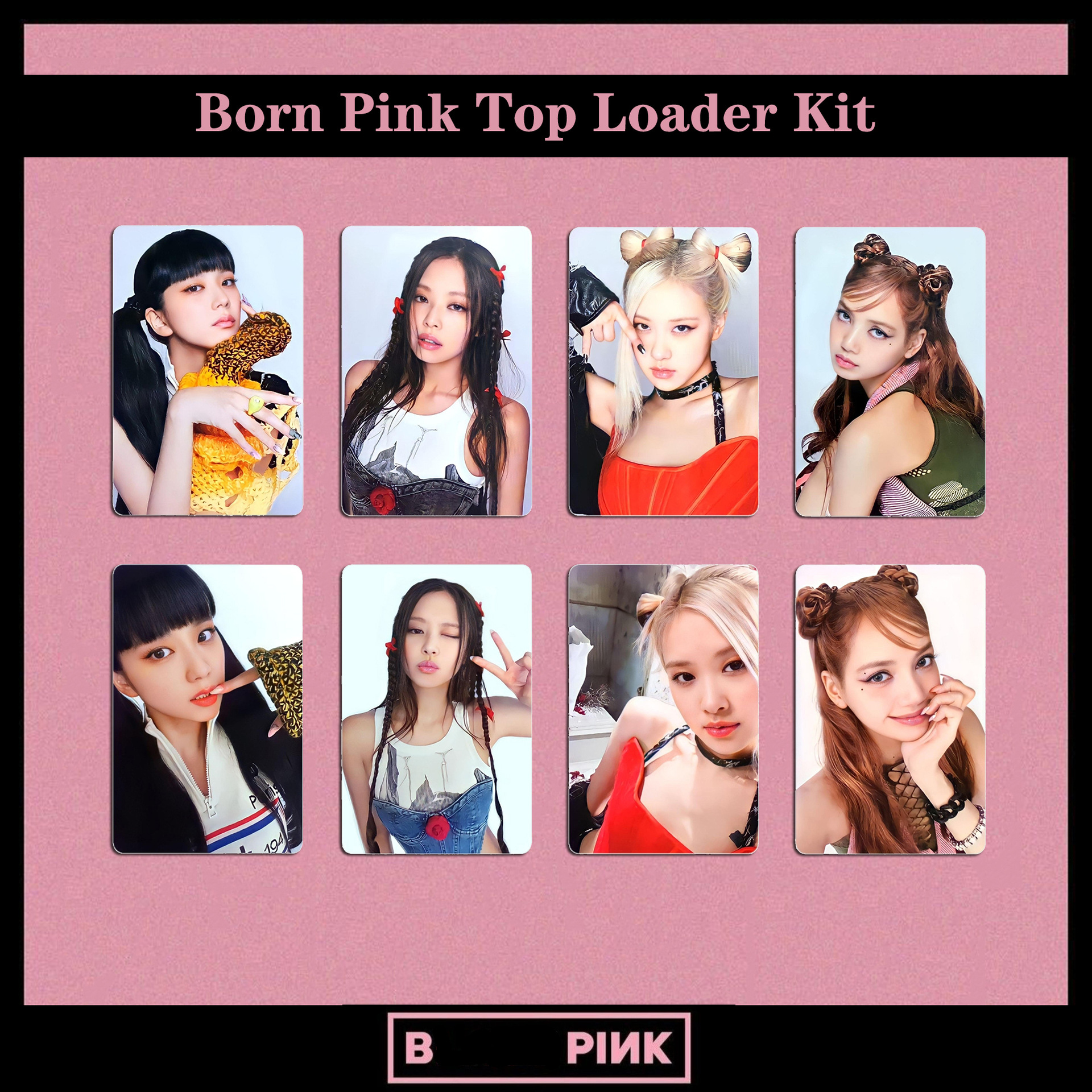 Thẻ Lomo BlackPink Born Pink Top Loader Kit bo góc Thẻ card Album Thần Tượng Kpop