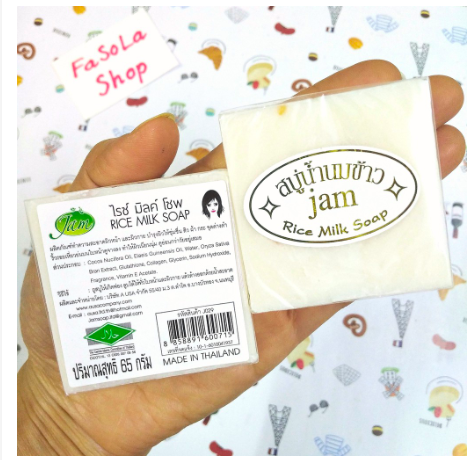 1 bánh Xà phòng gạo sữa trắng da Thái Lan jam hoặc xà phòng cam nghệ thái lan- Xà phòng gạo collagen - xà phòng tắm cám gạo - xà phòng tắm cam nghệ - xà phòng tắm thái lan