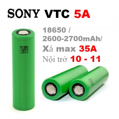 Cell pin Sony VTC4  VTC5 VTC5A 18650 hàng mới chính hãng xả 30A 35A dung lượng chuẩn