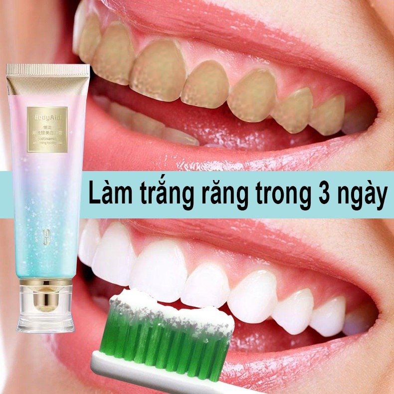 [Mua 2 tặng 1] Răng Trắng Răng Vàng Làm Trắng Răng Kem Đánh Răng - Hỗ Trợ Trắng Răng Cải Thiên Vết Ố Vàng Và Khử Mùi Hơi Thở