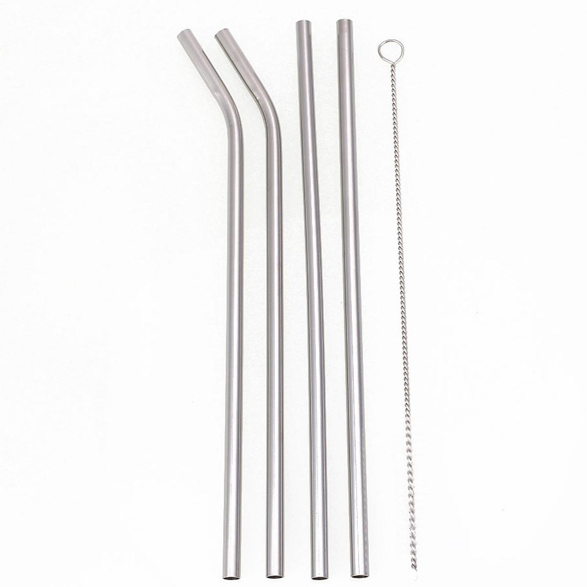 Bộ 4 Ống Hút Và 1 Cọ Rửa Inox - Thân Thiện Và Bảo Vệ Môi Trường