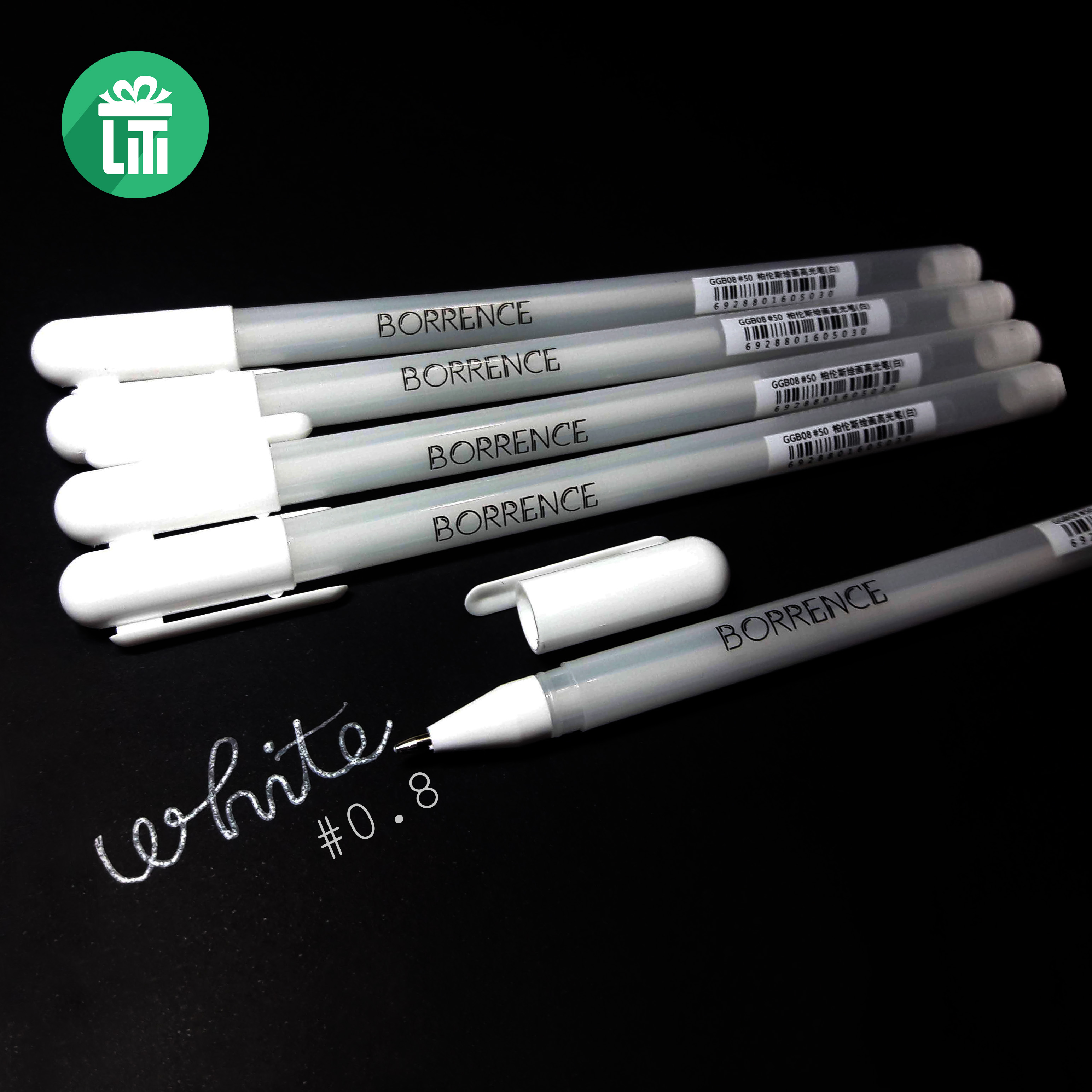 Bút Gel Trắng (Borrence - Size 0.8mm)