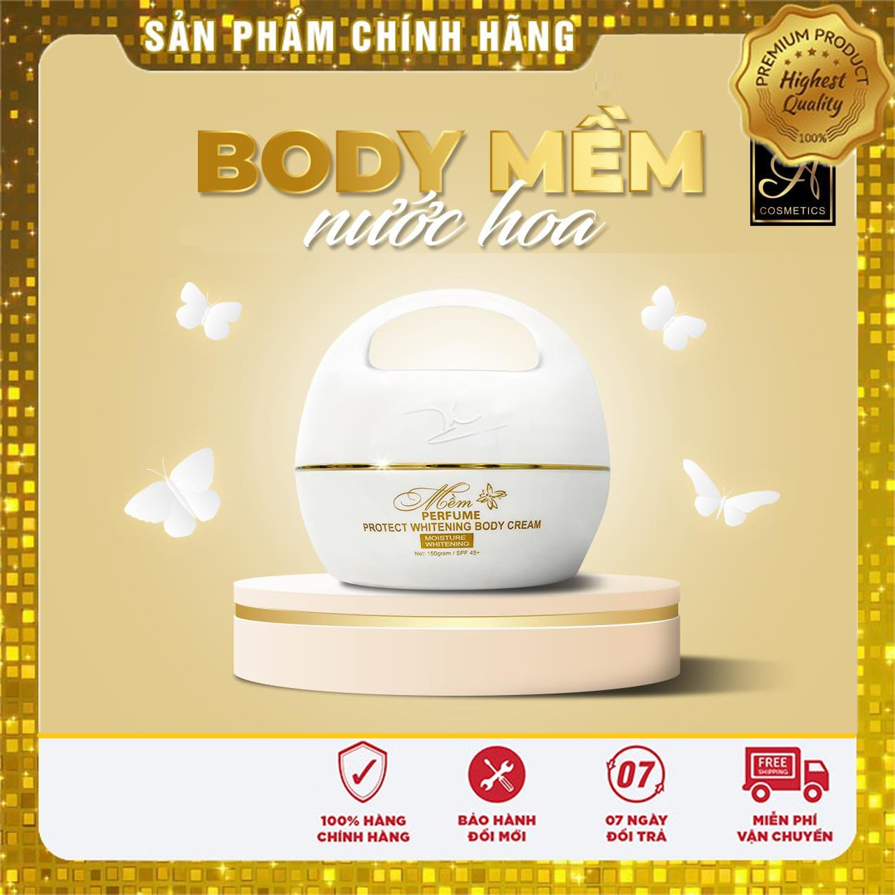[Chính Hãng] kem body mềm nước hoa 2023 a cosmetics, body mềm phương anh