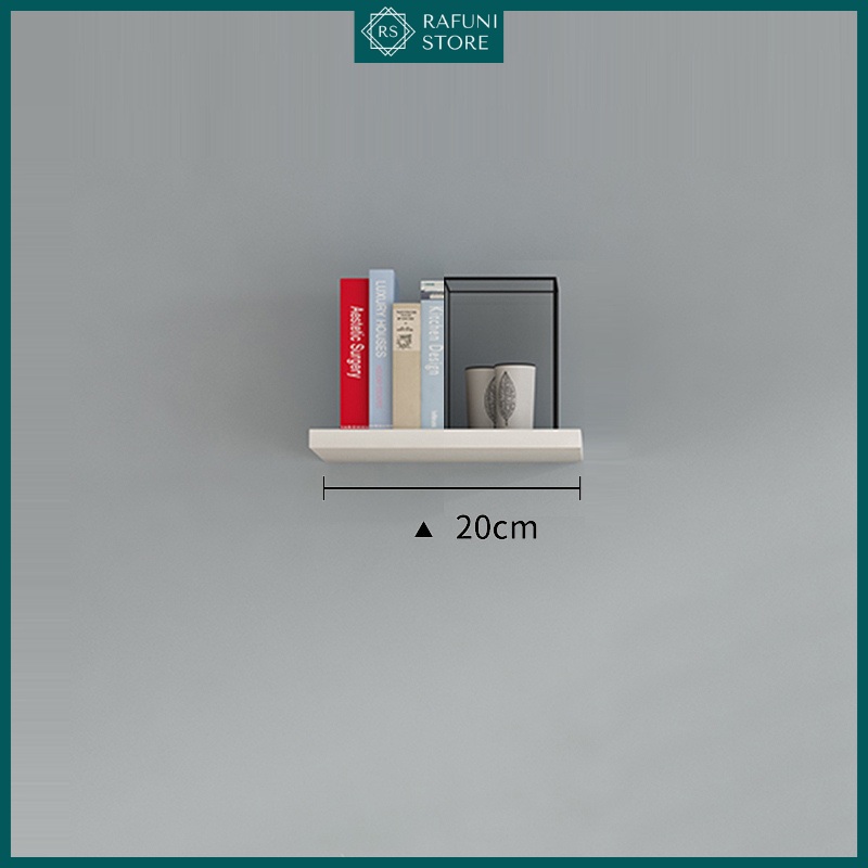 Kệ Gỗ Thanh Ngang Treo Tường Trang Trí Nhỏ Xinh Rafuni Kích Thước 20 x 15cm (Tặng kèm phụ kiện và hướng dẫn lắp)