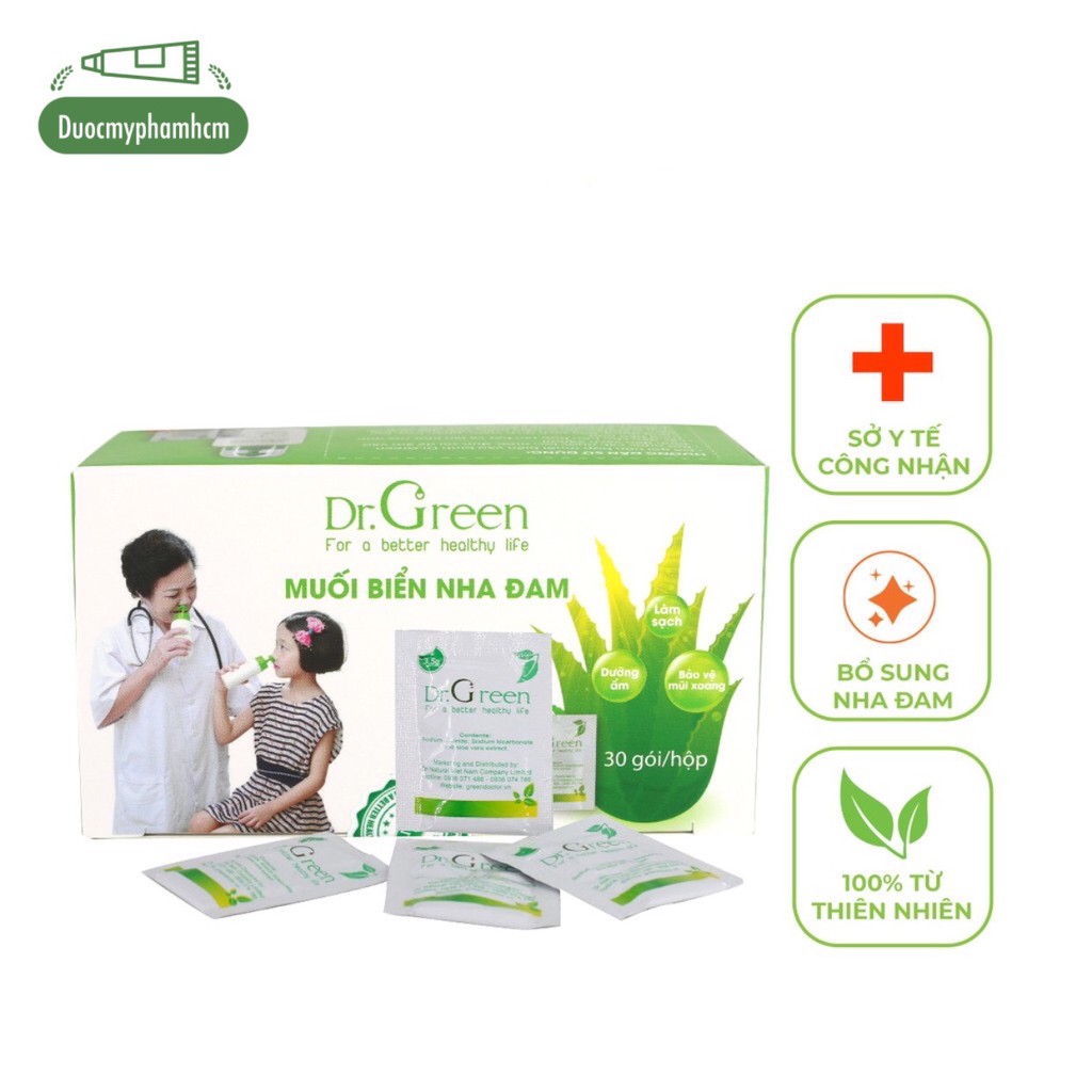 Muối biển nha đam dr.green hộp 30 gói