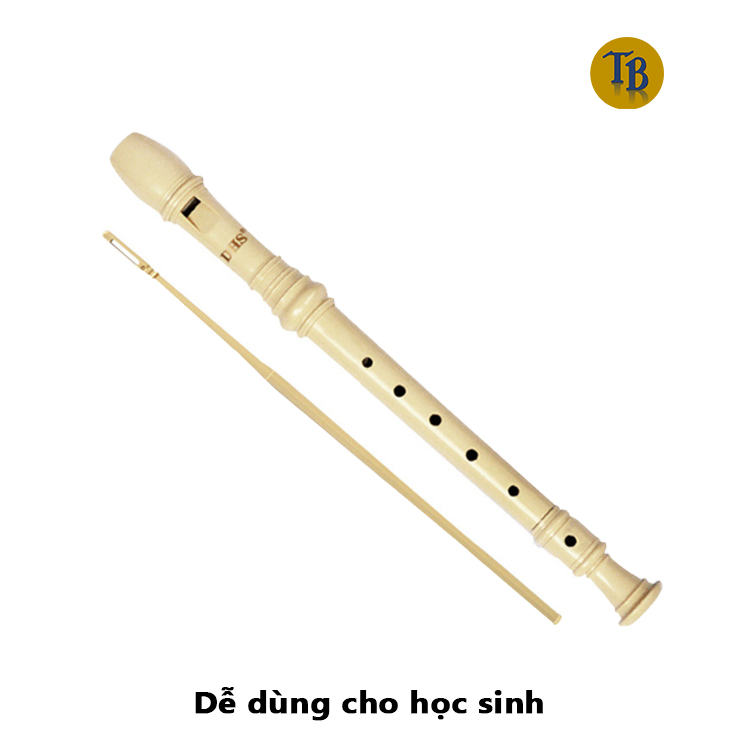 Sáo Recorder 6 Lỗ Màu Kem Chuẩn Bộ Giáo Dục - Sáo Dọc Cho Mọi Lứa Tuổi - Thanh Tùng TB22