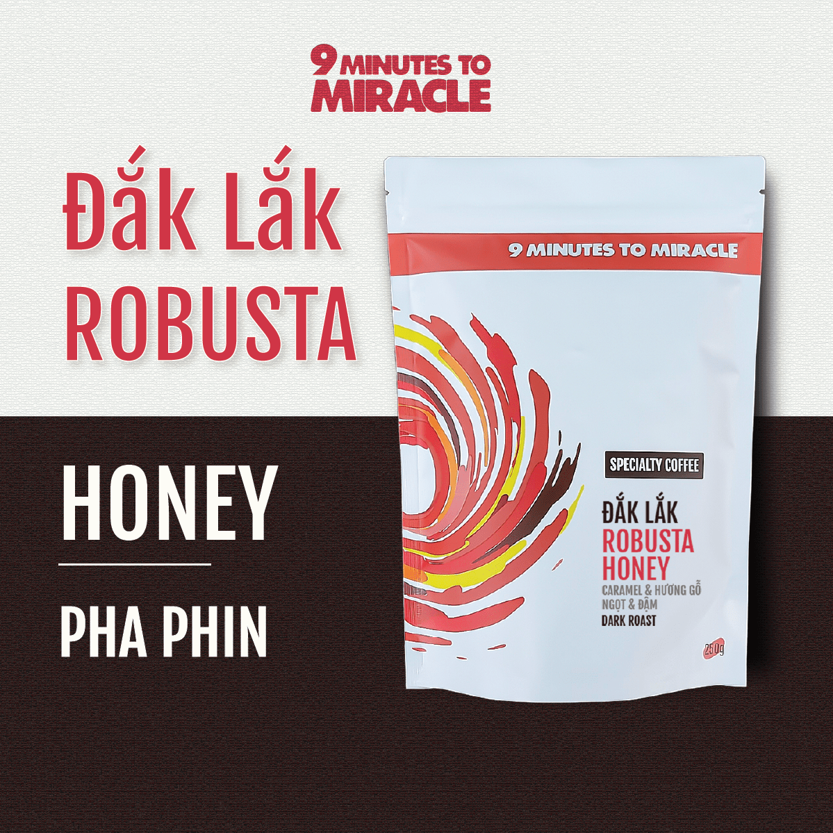 Cà Phê Pha Phin Robusta Honey Đắk Lắk Cà phê rang xay nguyên chất phù hợp