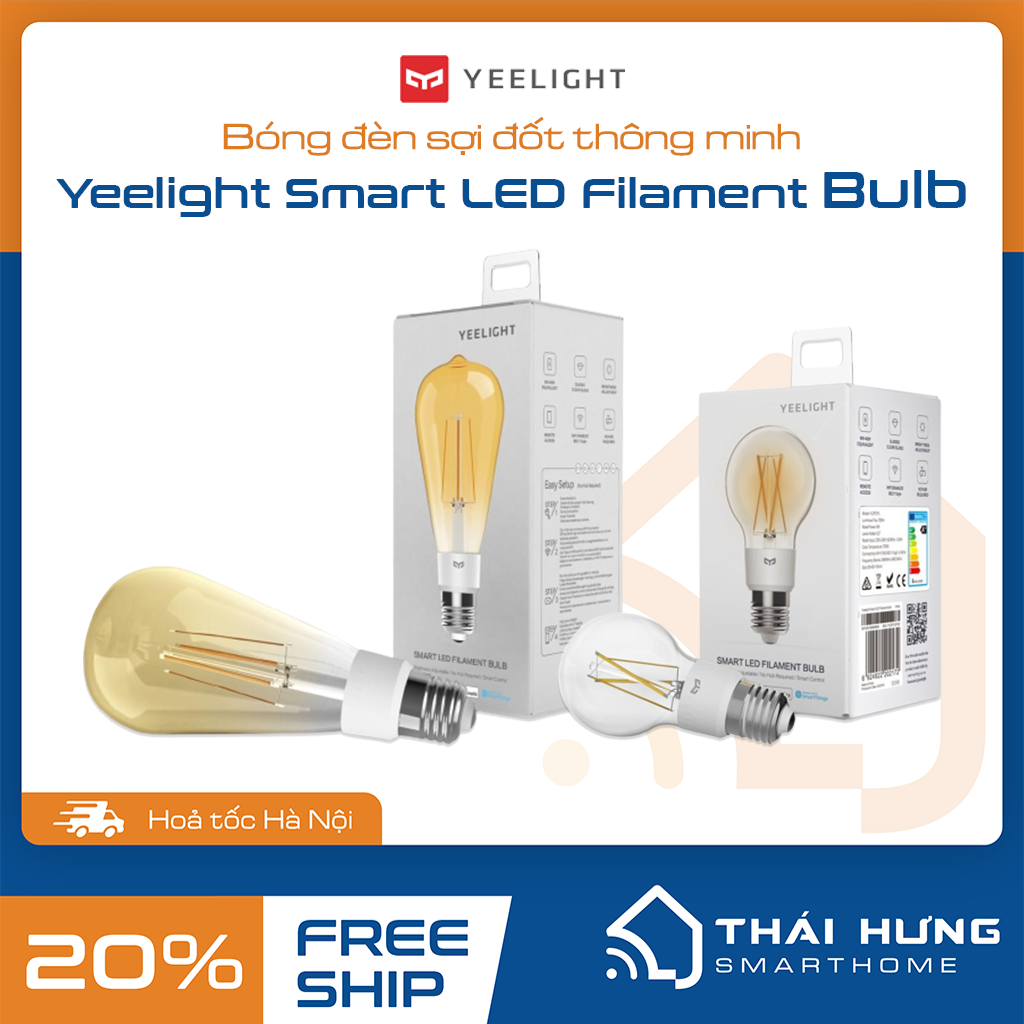 Bóng Đèn Led dây tóc Thông Minh Yeelight Filament Bulb ST64 YLDP12YL