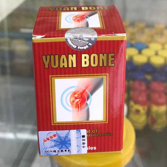 (1 lôc 12 lọ) Viên uống phục hồi xương khớp Yuan Bone (chai 40 viên) có tem