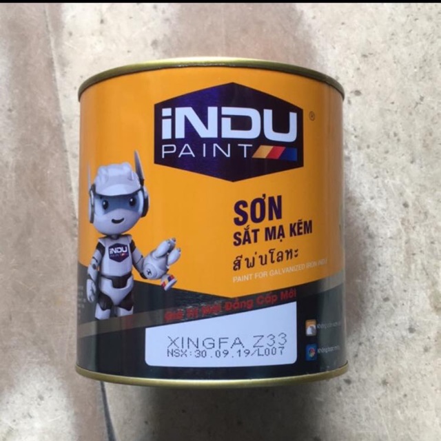 Sơn mạ kẽm indu paint dòng sơn đặc 800ml