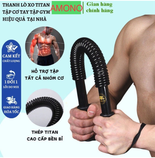 hanh lò xo tập cơ tayGậy bẻ tập cơ tay lò xo đàn hồi 20kg 30kg kháng lực tập gymHàng dày nặng Bóp Tay Tập Tay